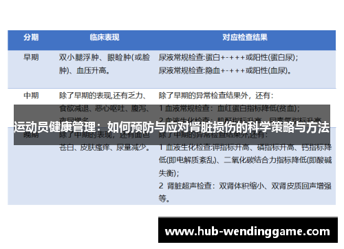 运动员健康管理:如何预防与应对肾脏损伤的科学策略与方法 运动员健康管理:如何预防与应对肾脏损伤的科学策略与方法